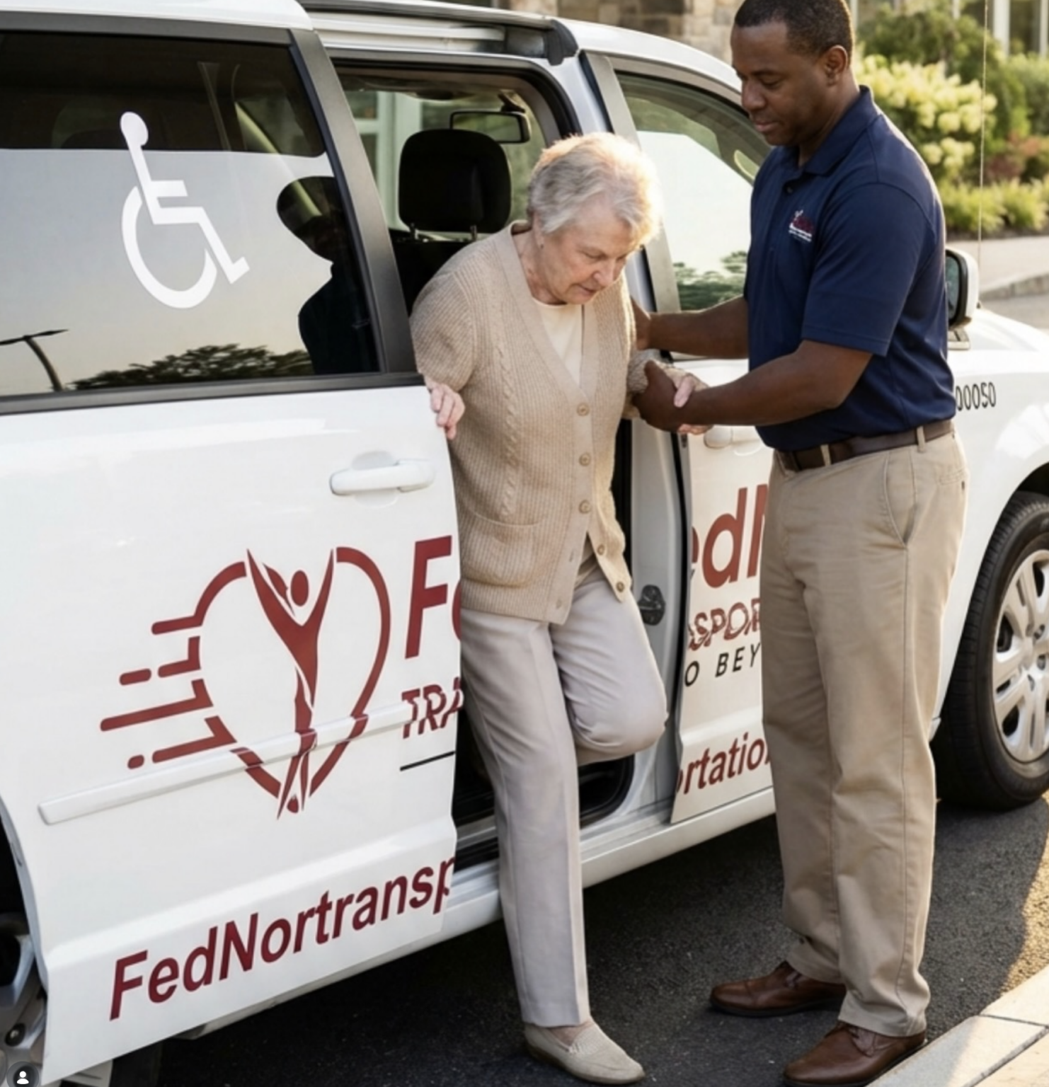 FedNor passenger receiving assistance